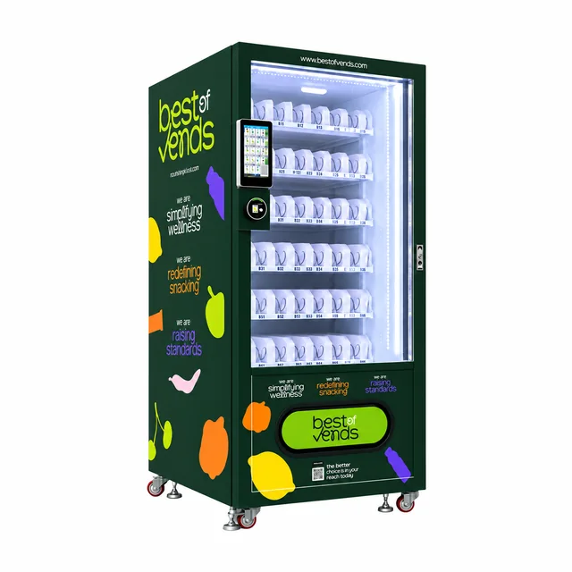 Distributeur automatique au format compact avec habillage vert